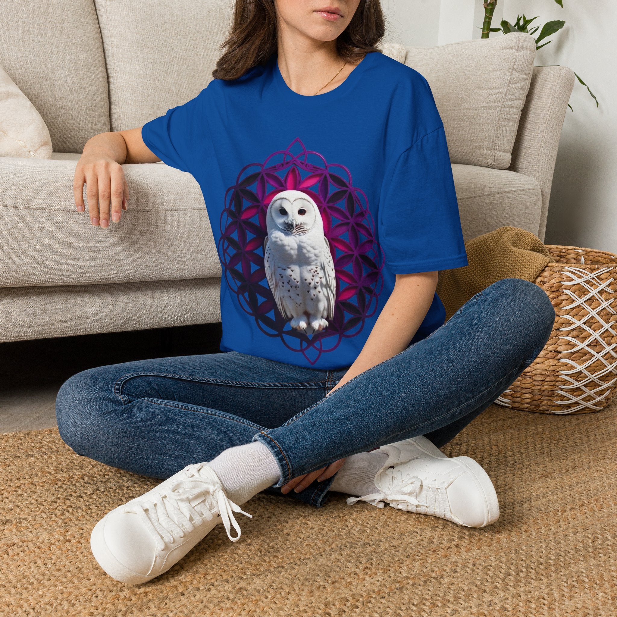 Flower Of life Owl T-Shirt | Third Eye Vision