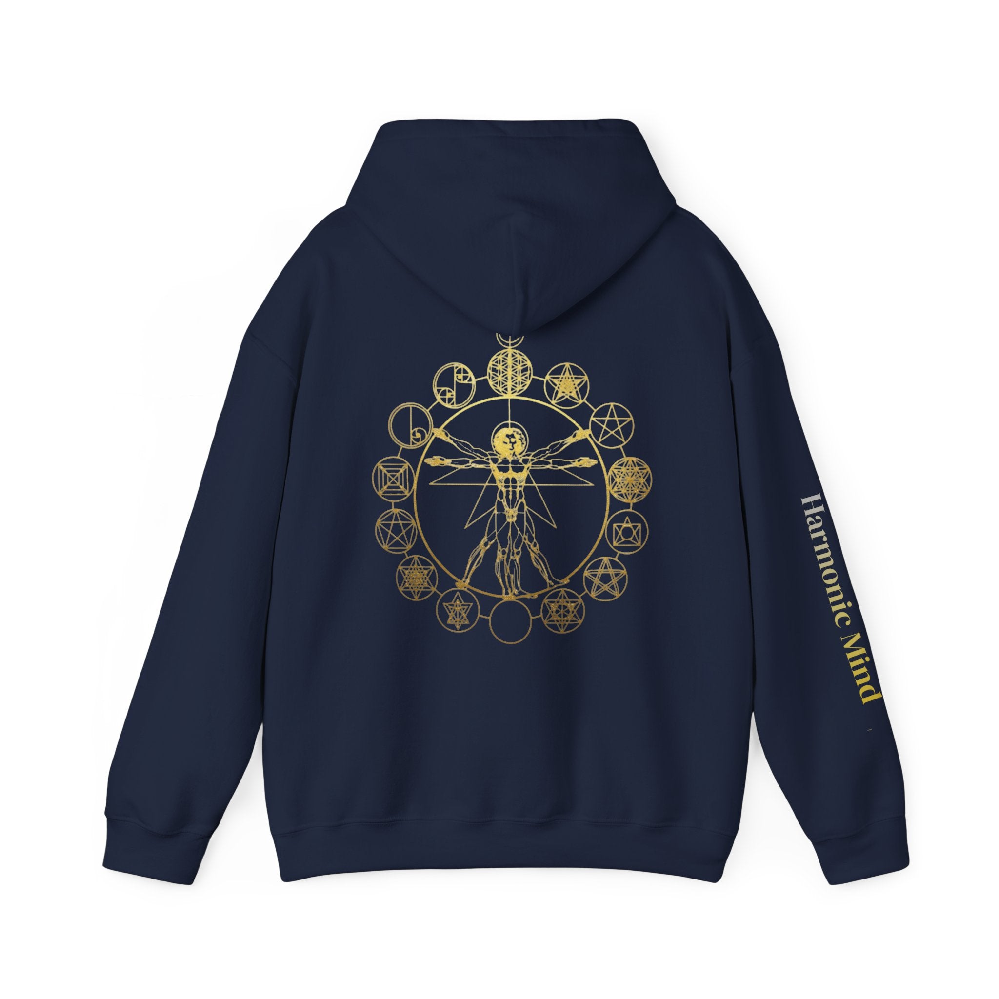Vitruvian Man Sacred Geometry Hoodie | Divine Proportion & Cosmic Harmony