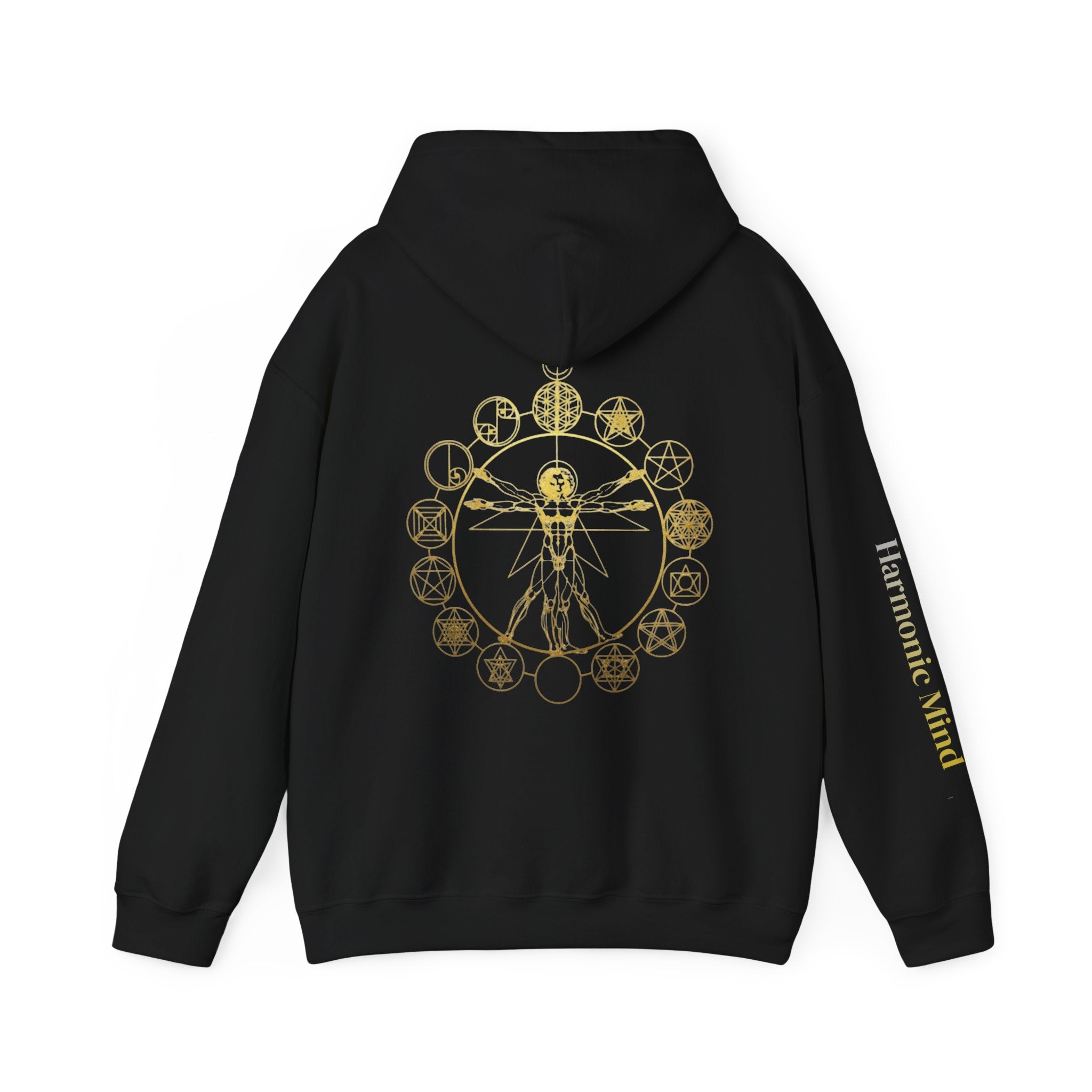 Vitruvian Man Sacred Geometry Hoodie | Divine Proportion & Cosmic Harmony