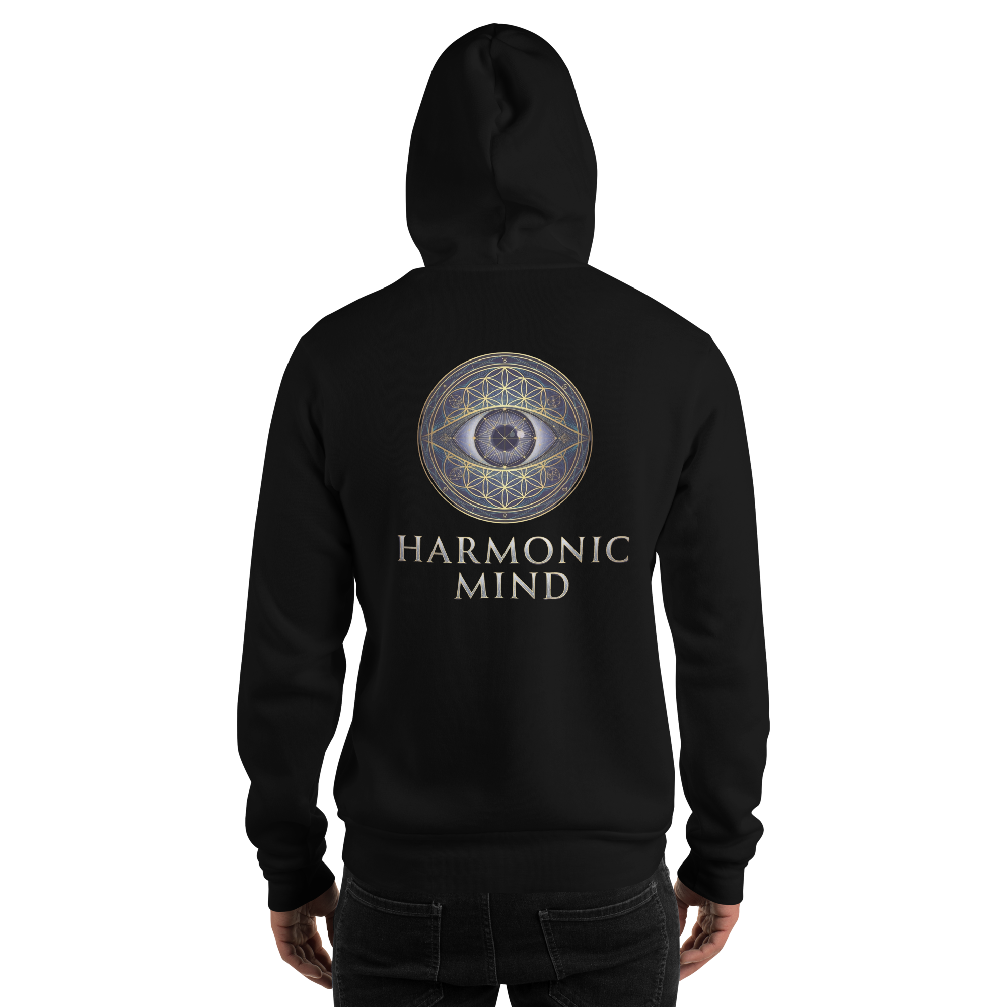 Blue Owl Sacred Geometry Hoodie | Flower Of Life Pattern Heavy Blend