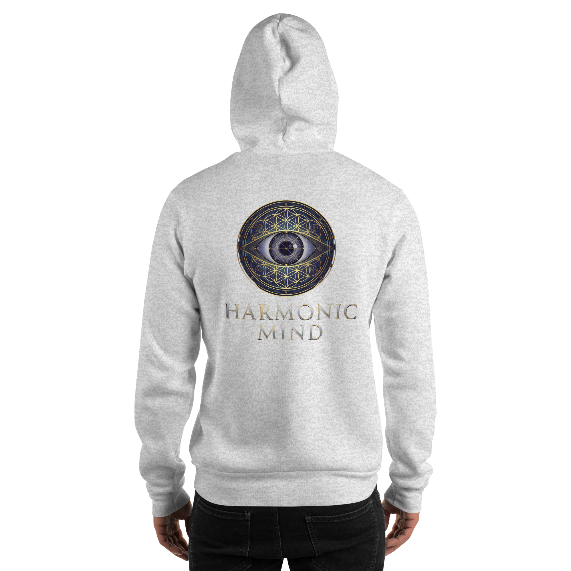 Blue Owl Sacred Geometry Hoodie | Flower Of Life Pattern Heavy Blend