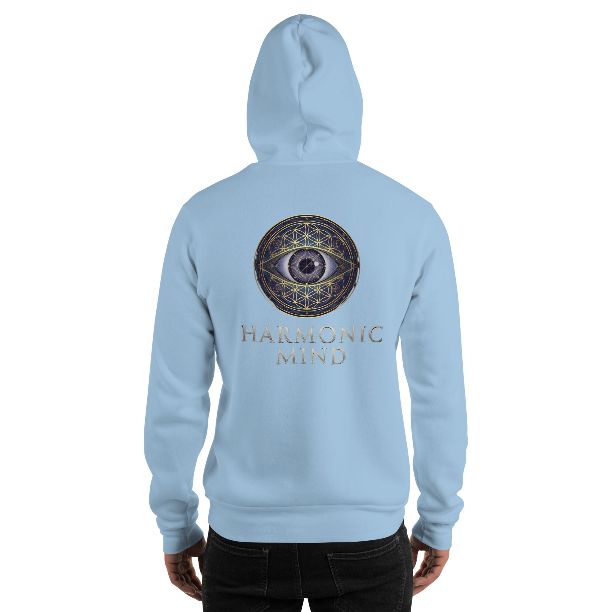 Blue Owl Sacred Geometry Hoodie | Flower Of Life Pattern Heavy Blend