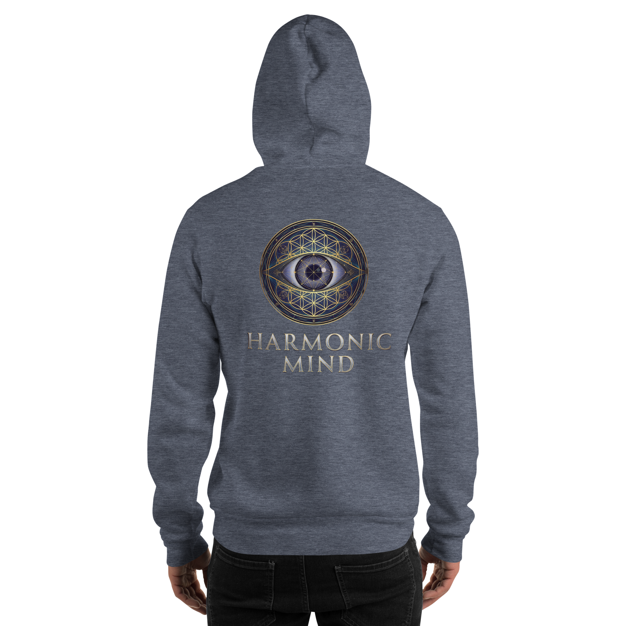 Blue Owl Sacred Geometry Hoodie | Flower Of Life Pattern Heavy Blend