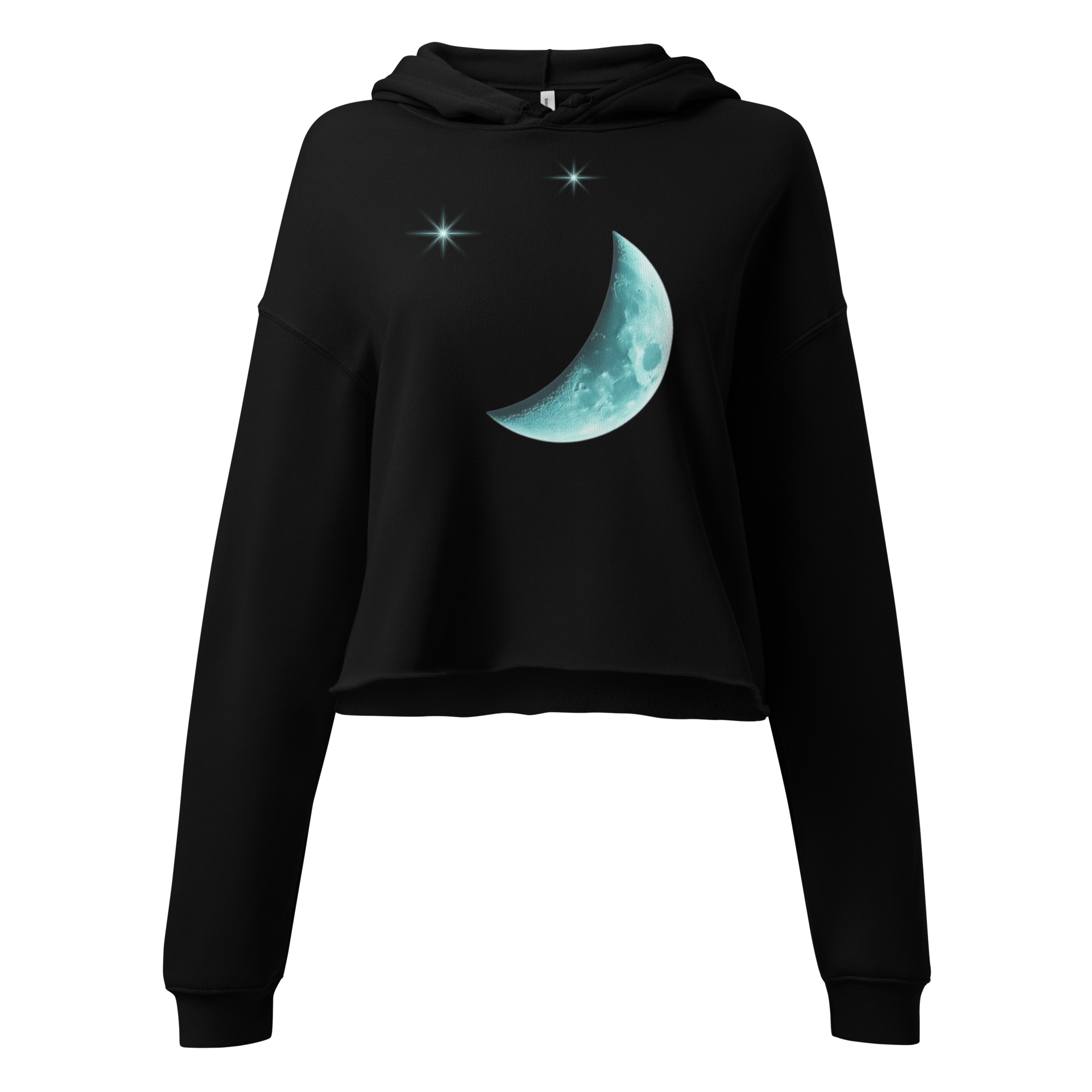 Sacred Moon Crop Hoodie | Lunar Wisdom & Cosmic Cycles