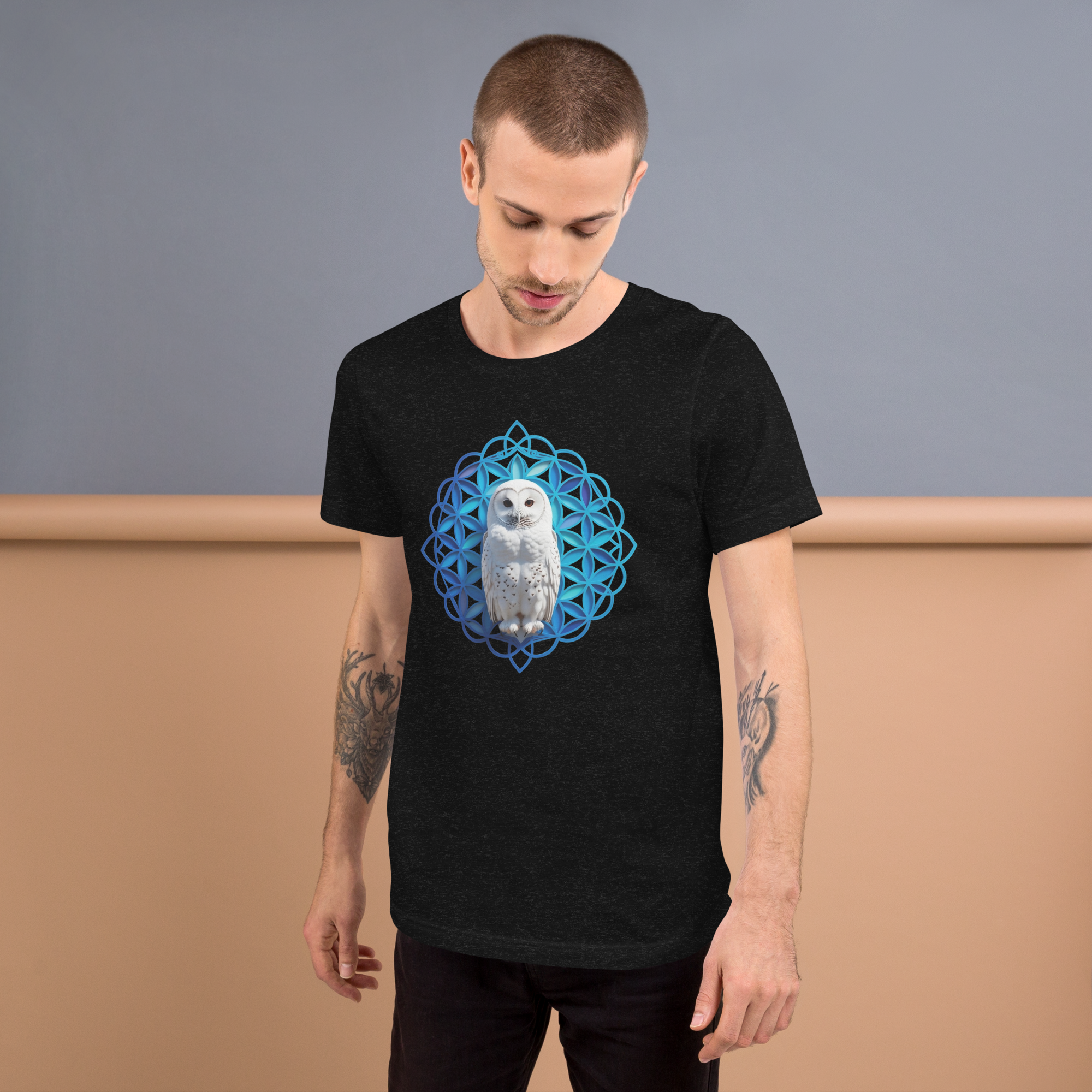 Flower of Life Owl T-Shirt | Third Eye Wisdom & Intuition