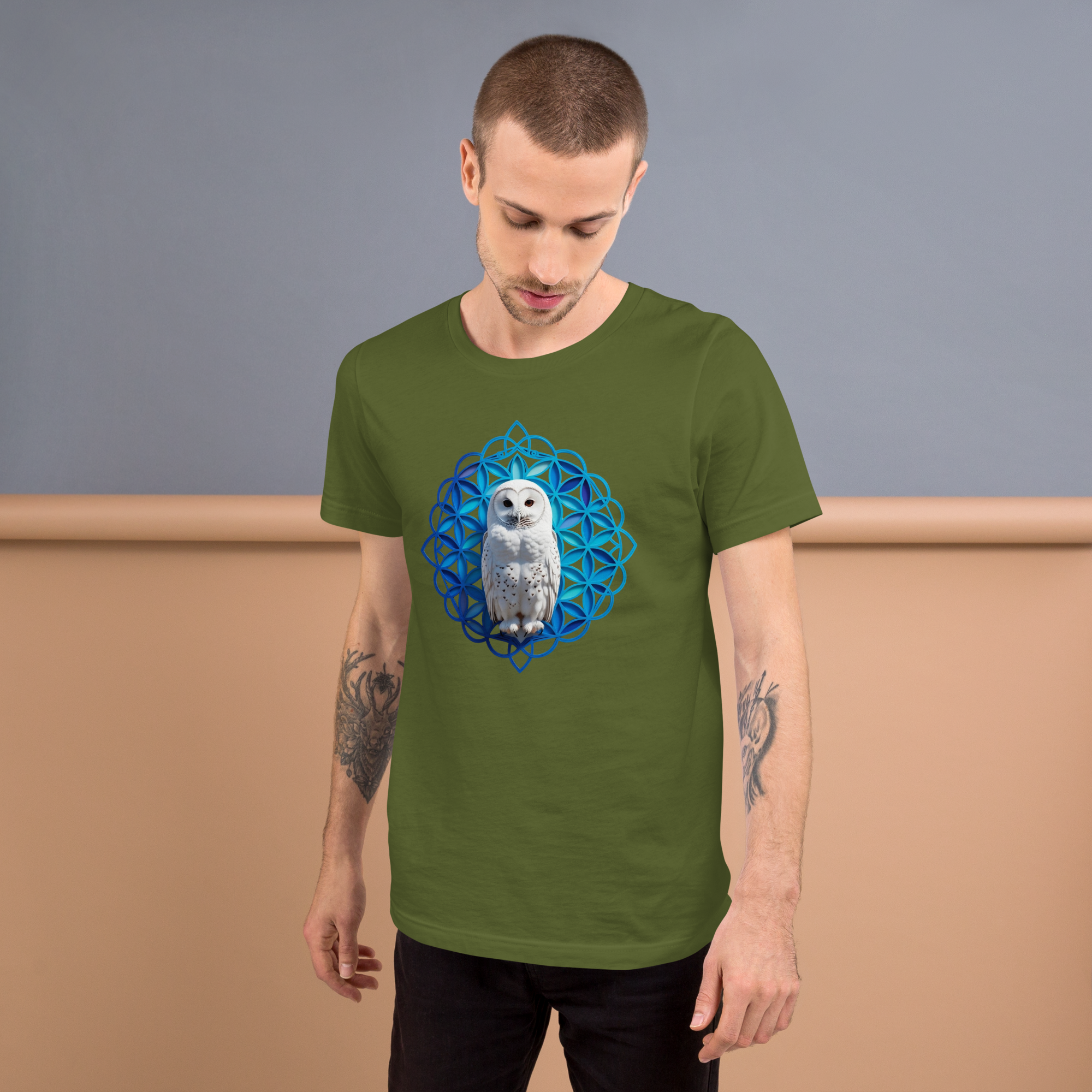 Flower of Life Owl T-Shirt | Third Eye Wisdom & Intuition