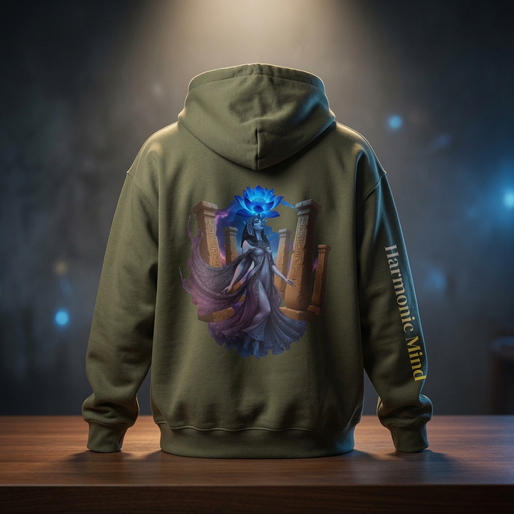 Blue Lotus Sophia Goddess of Wisdom Hoodie | Divine Wisdom