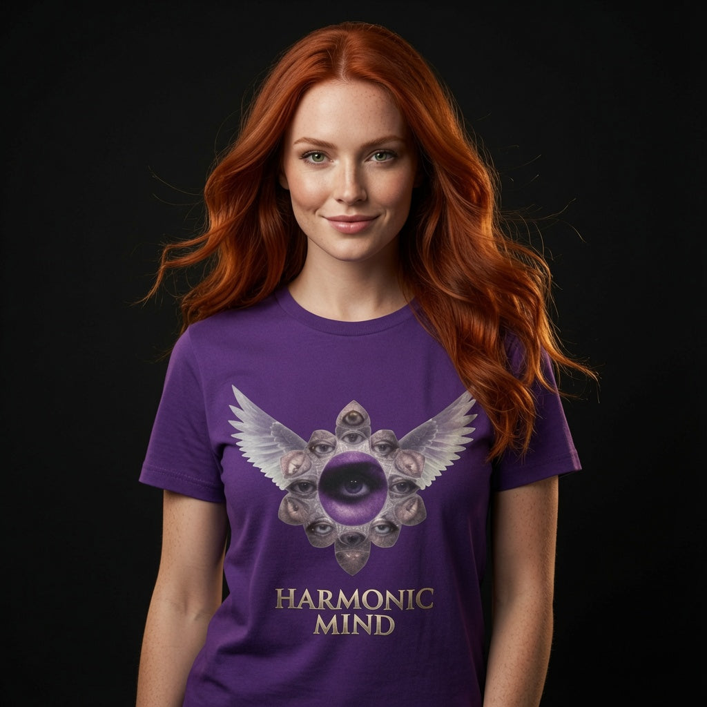 Harmonic Mind Higher Self T-Shirt | Fractal All-Seeing Eye Sacred Geometry Spiritual Tee