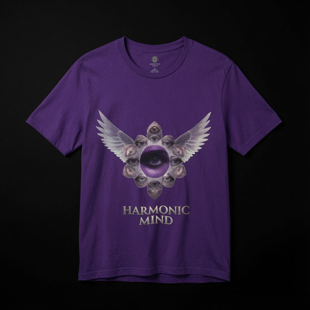 Harmonic Mind Higher Self T-Shirt | Fractal All-Seeing Eye Sacred Geometry Spiritual Tee