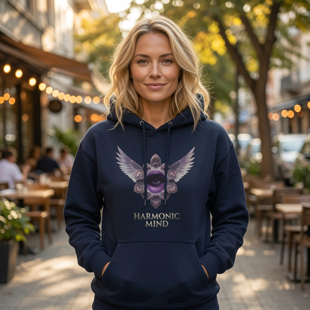 Harmonic Mind Higher Self Hoodie | Fractal Eye Spiritual Hoodie
