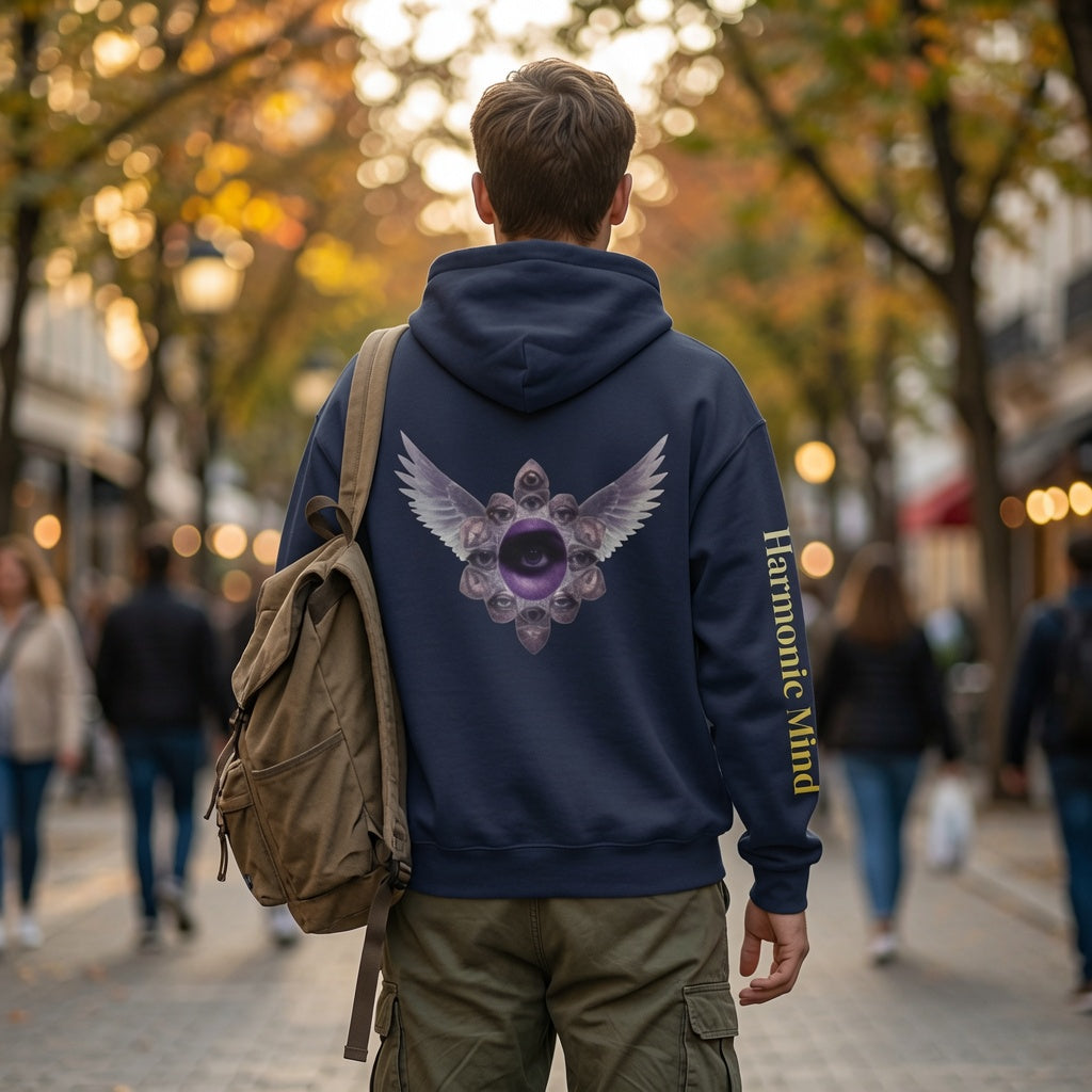 Harmonic Mind Higher Self Hoodie | Fractal Eye Spiritual Hoodie
