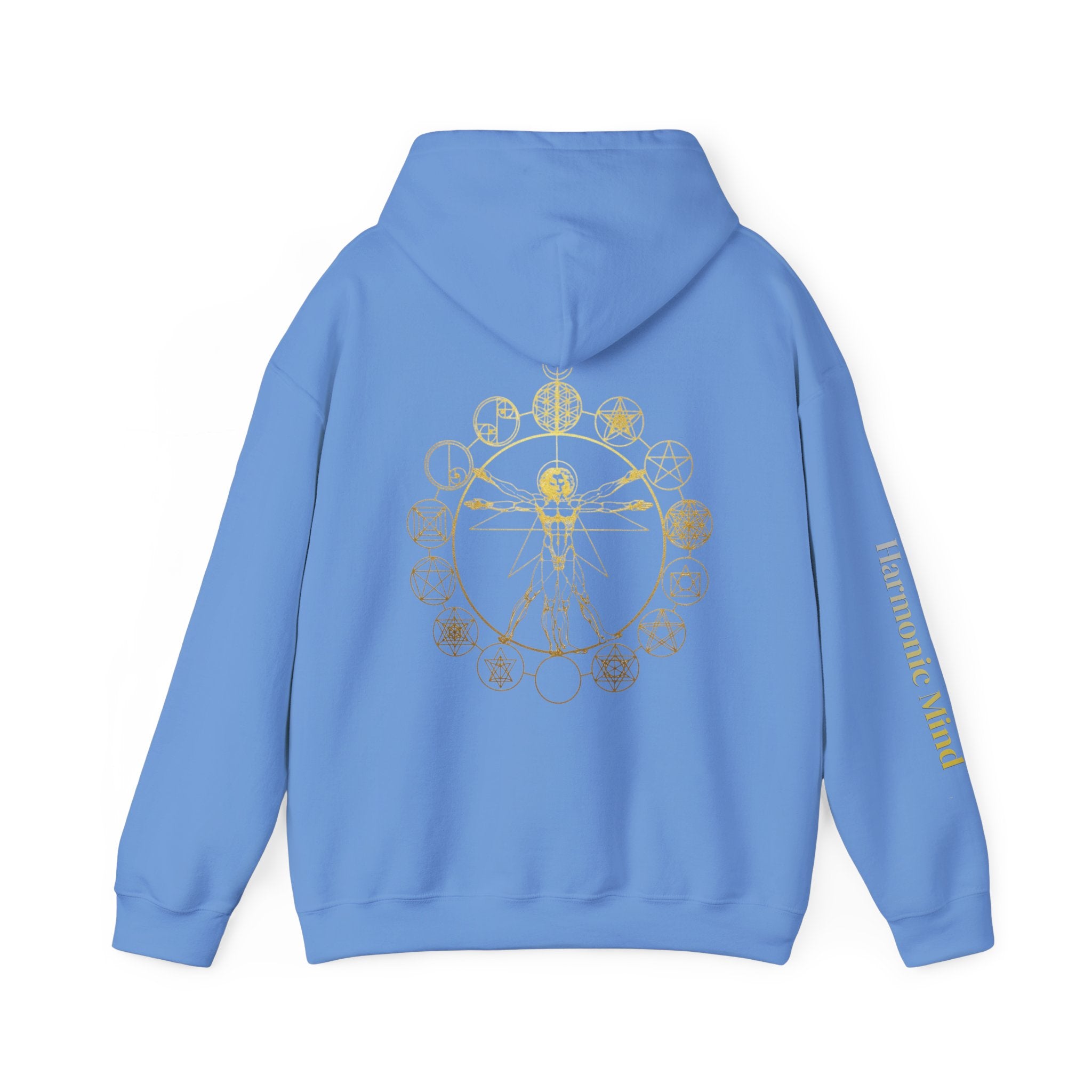 Vitruvian Man Sacred Geometry Hoodie | Divine Proportion & Cosmic Harmony