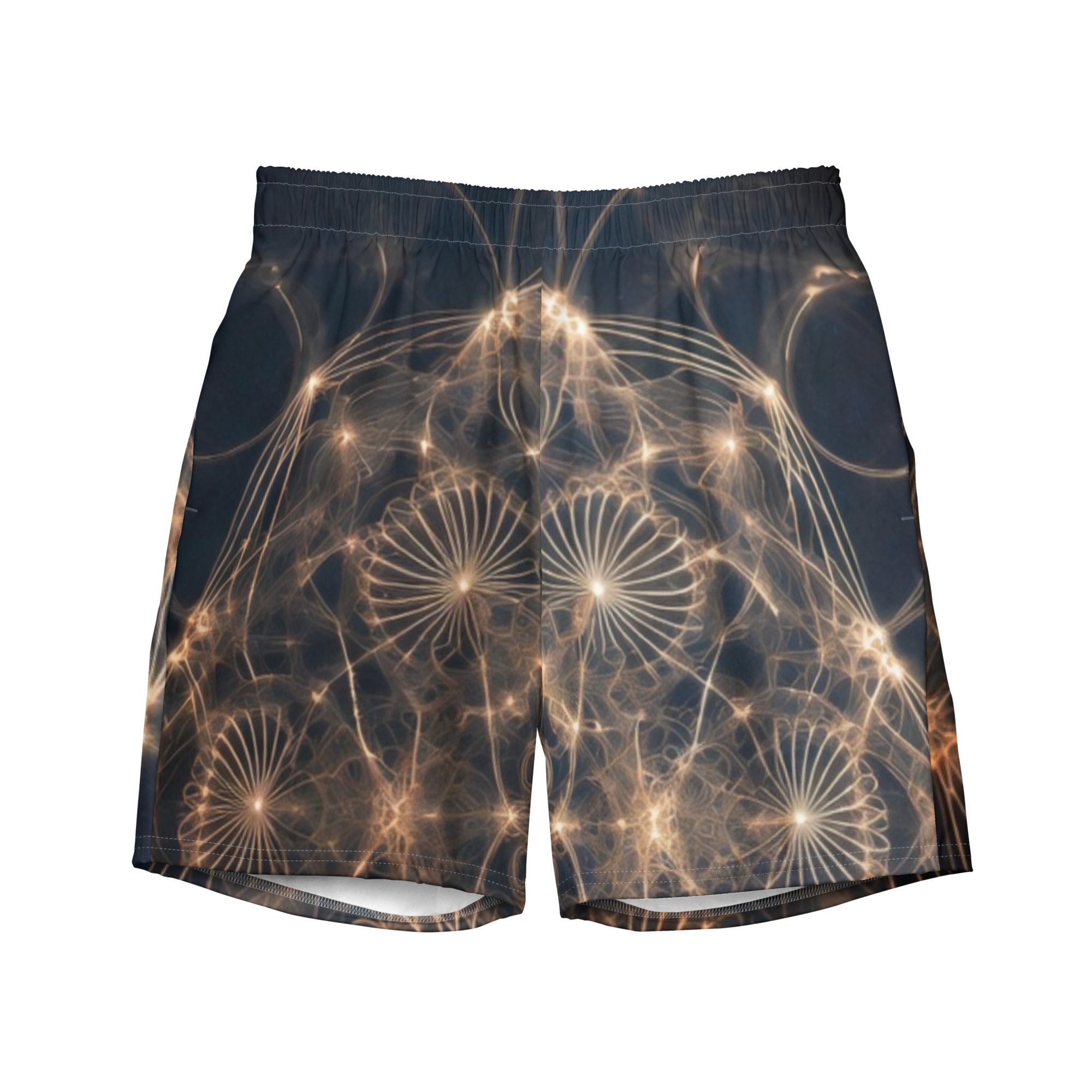 Cymatics Swim Trunks worn during movement, highlighting four-way stretch and comfort