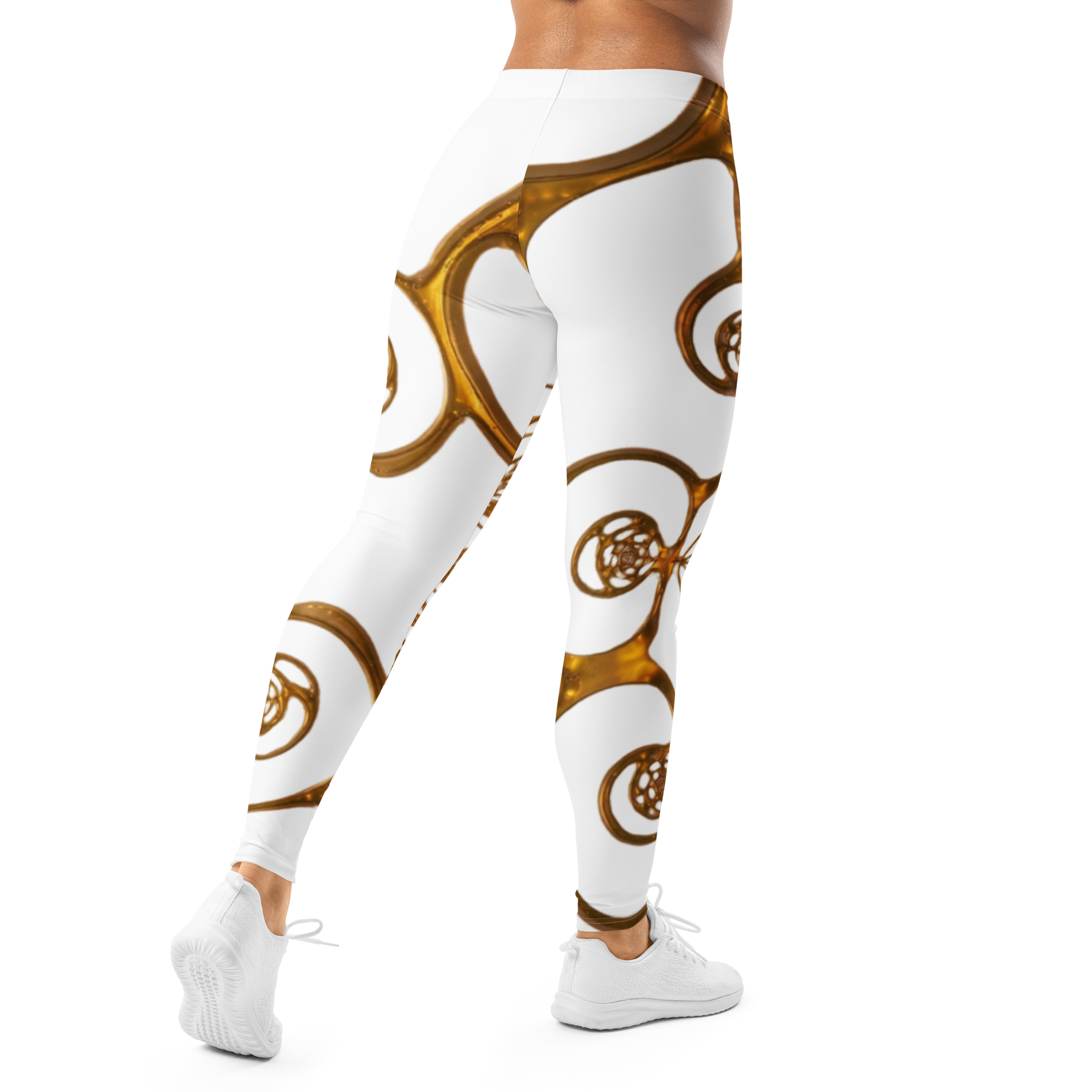 Golden Cymatics Printed Leggings