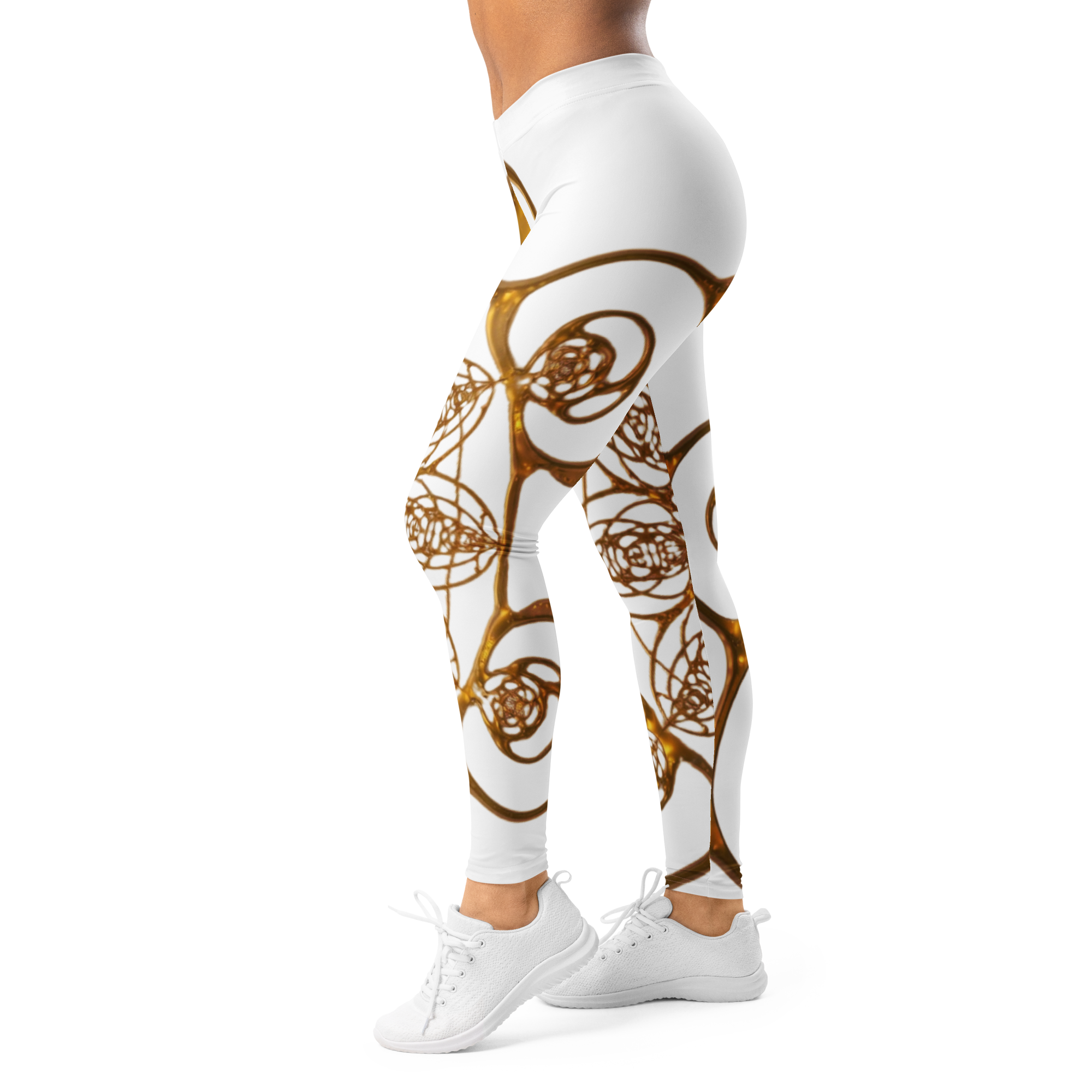 Golden Cymatics Printed Leggings