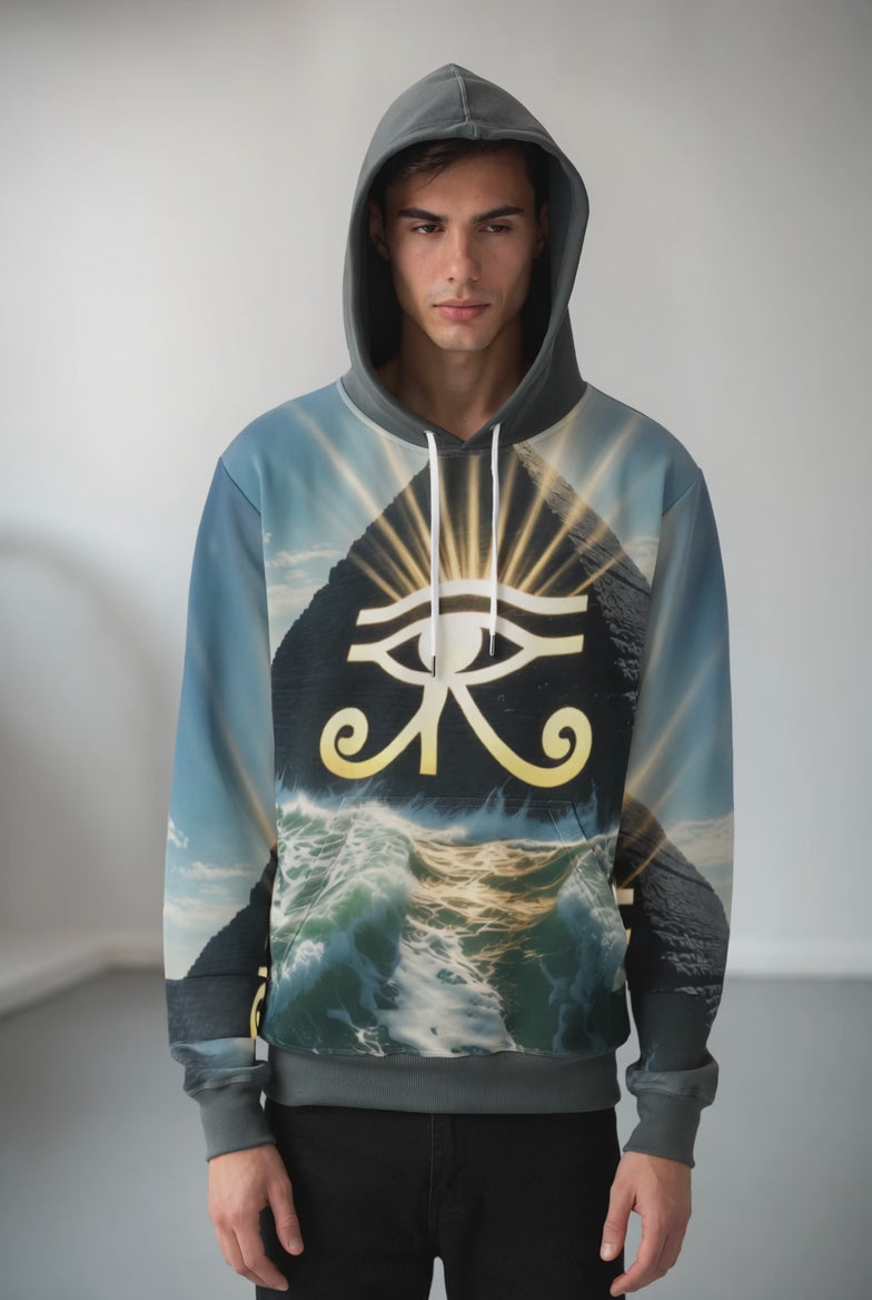 Eye of Horus Pyramid Third Eye Hoodie | Full Print