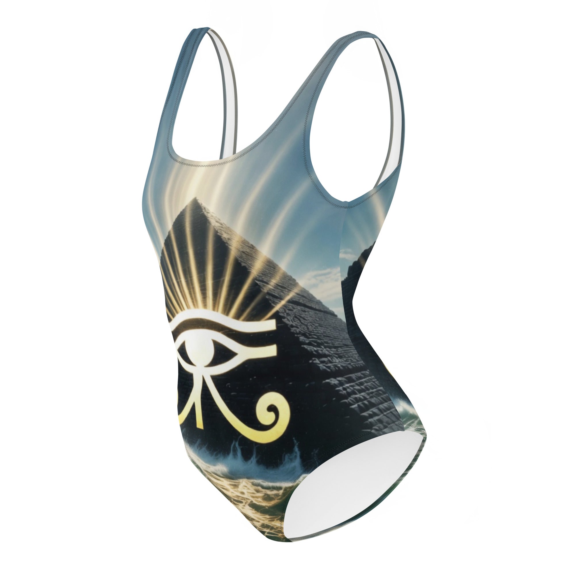 eye or horus eye of ra pyramid swimsuit spiritual clothing