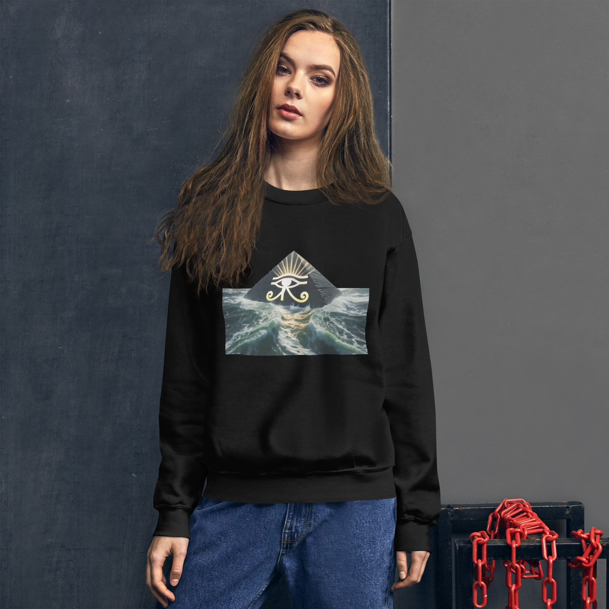 Pyramid Third Eye Sweatshirt | Sacred Vision & Spiritual Sovereignty